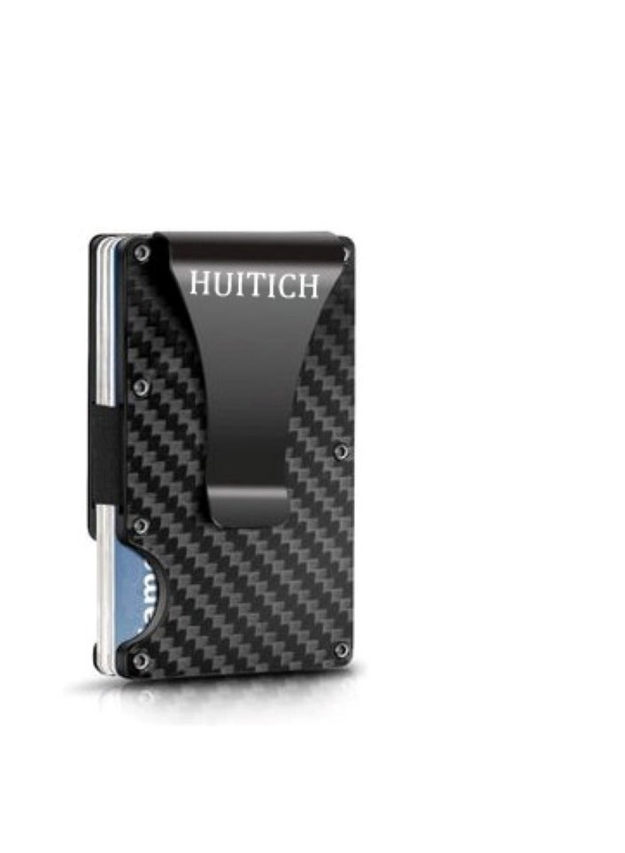 هويتك محفظة بطاقات سوداء كلاسيكية - تصميم أنيق وبسيط - Image 1