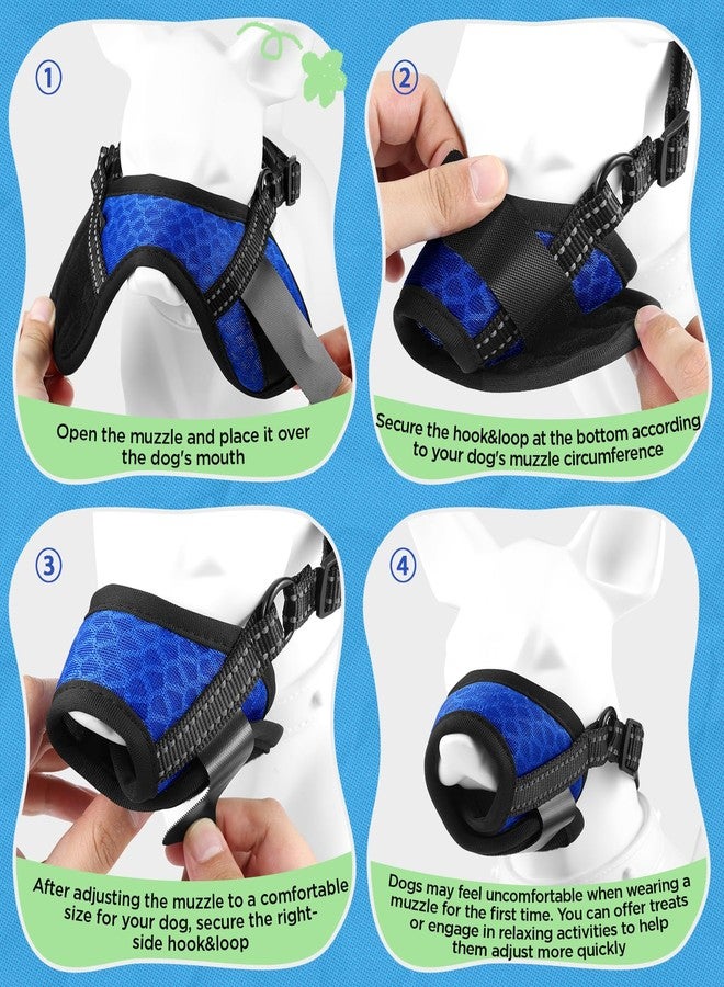 BONTHEE Dog Muzzle,Soft Breathable Mesh, Adjustable Loop Pets Drinkable Anti-Biting Muzzle for Small, Medium, Large Dogs | Lightweight, Comfortable, Easy to Wear-Blue S - Image 3