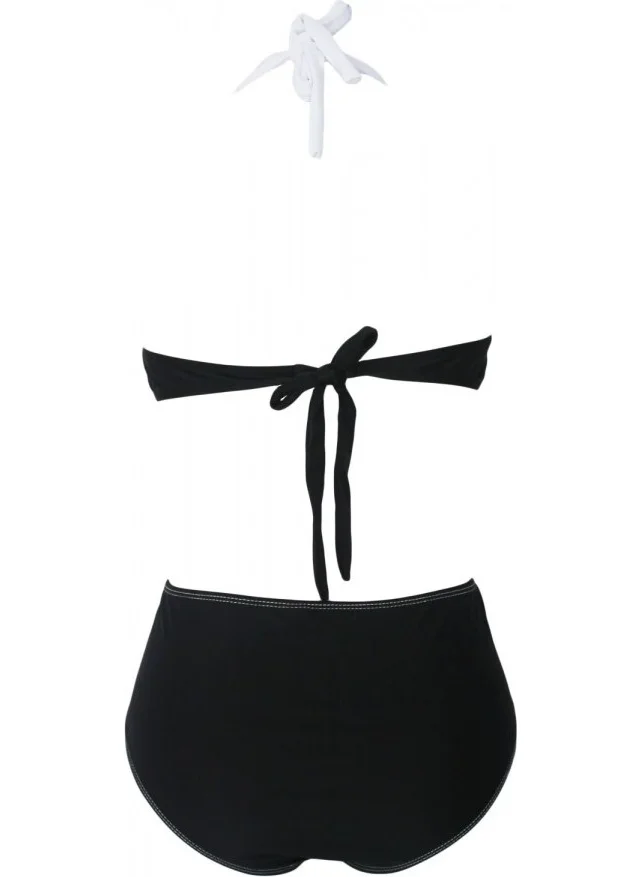 انجلسين Covered Black and White Stylishly Designed Bikini