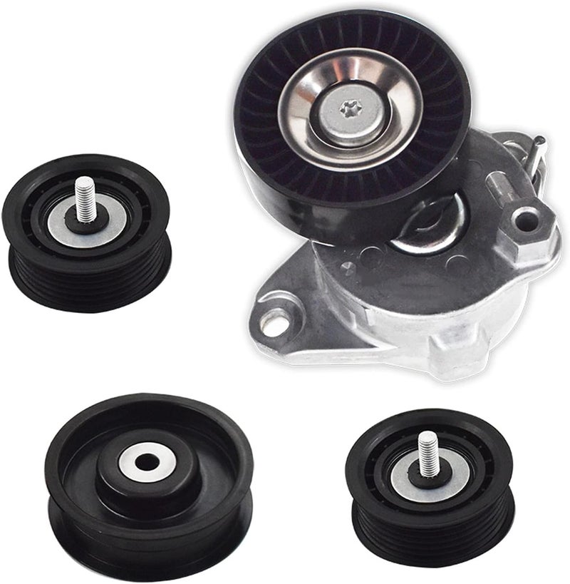 waltyotur Drive Belt Tensioner and 2x Idler Pulleys Kit for Mercedes Benz - Image 1