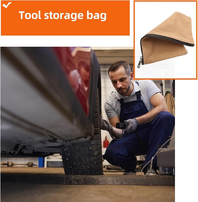 Canvas Tool Pouch Capacity Handheld Organizer for Tools and Electronics Tear-resistant Portable Storage Bag for Garden Repair and DIY Use - Image 2