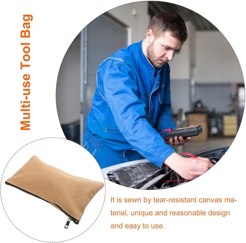 Canvas Tool Pouch Capacity Handheld Organizer for Tools and Electronics Tear-resistant Portable Storage Bag for Garden Repair and DIY Use - Image 5