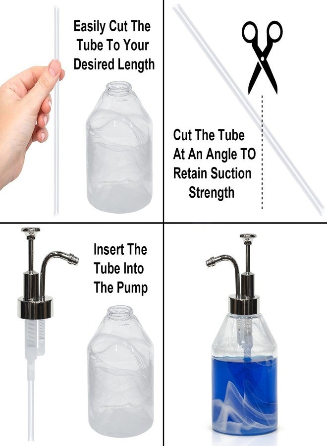 Suanti Soap&Lotion Dispensers Replacement Made of ABS Material,Smooth Action Oil Can Pump Head Suitable for Wider Mouth Bottle of 1.3 in (33 mm) Thread,Stylish Pump for Bottles DIY-Silver - Image 3