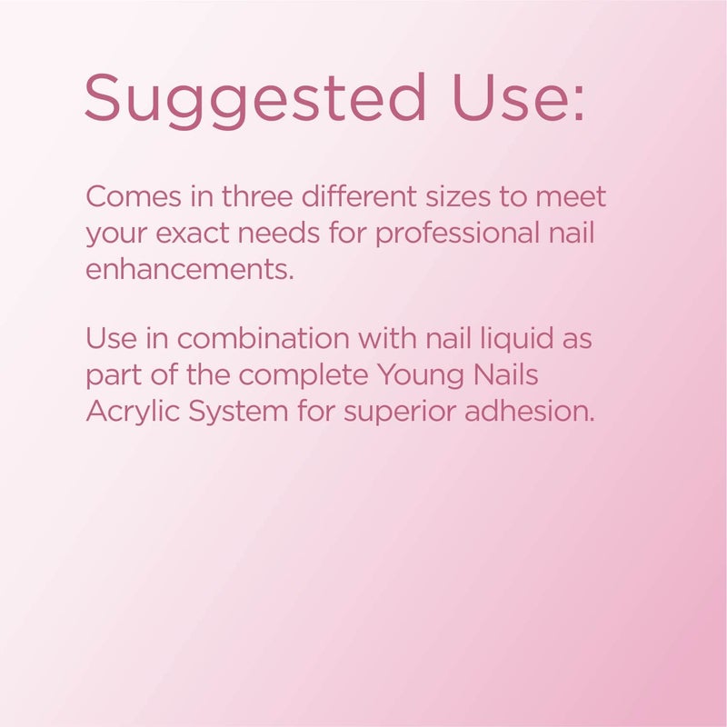 Young Nails Acrylic Powders, Cover - Created for a flawless consistency and superior adhesion - Cover Powder Begins to set in 75 seconds - Available in 45 gram, 85 gram, and 660 gram size options - Image 5