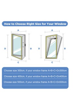 Excefore Air Conditioner Window Seal, for Portable Air Conditioner And Tumble Dryer, Hot Air Stop Air Exchange Guards, with Zip and Adhesive Fastener, 400CM (157'') AC Casement Window Seal Kit  - Image 5