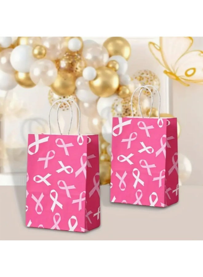 MELIZ Breast Cancer Awareness Gift Bag – Pink Hope Ribbon Design - Image 1