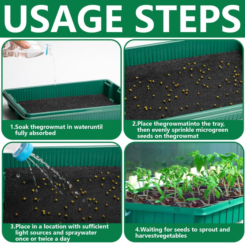 Adnee 9.2Ft x 25In Automatic Plant Watering Mat-3mm Thick Self Watering Capillary Mat-Felt Plant Water Wicking Mat for Seed Sprouting Hydroponics Potted Plants - Image 4