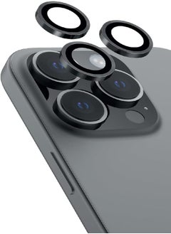 Moxedo Moxedo Camera Lens Protector Aliminum Alloy with Easy Installation Tool Compatible for iPhone 16 Pro 6.3 inch/iPhone 16 Pro Max 6.9 inch (Black) 