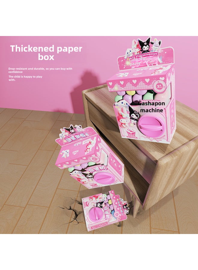 Children's Cartoon Merleti Gashapon Machine Mini Doll Catch Doll Machine DIY Funny Egg Sanrio Blind Box Toy-Color:Year Of The Snake Limited Gashapon Machine [16 Gashapon]
