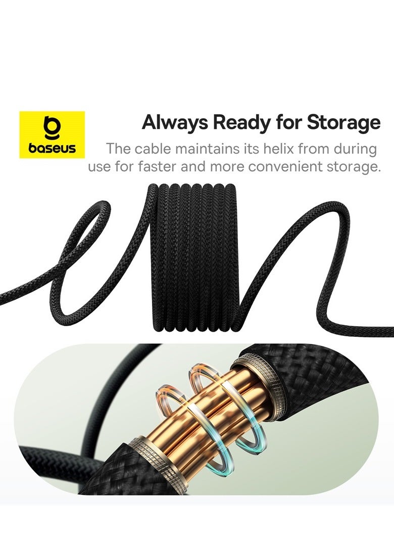بيسوس كابل مغناطيسي USB-C إلى USB-C (1م) مع قدرة شحن 100 واط (5 أمبير)، كابل نوع C متين مضفر من النايلون للشحن السريع والمزامنة، متوافق مع آيفون 15 برو ماكس، آيباد، ماك بوك، سامسونج S24، هواوي والمزيد - Image 4