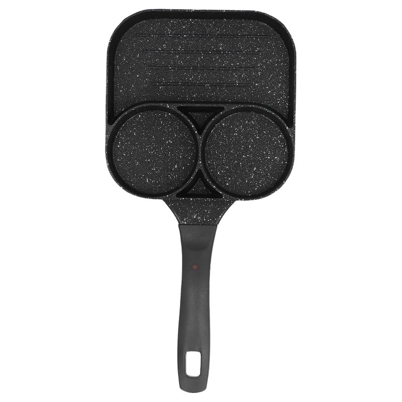 3 in 1 Egg Frying Pan Non Stick Fried Egg Cooker Steak Sausage Cooking Pan for Kitchen Use - Image 4