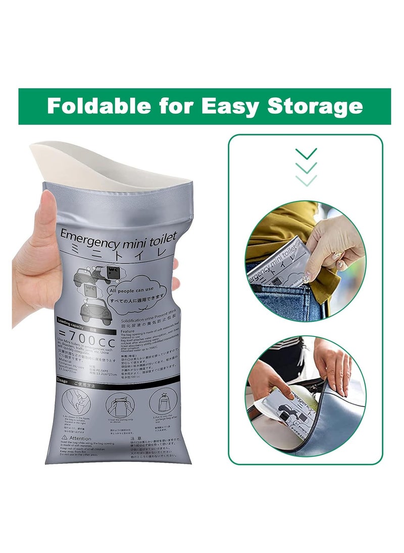 RATSAW - Disposable Urinal Bag Portable 700ML Urinal Bag for Camping Hiking for Men Women 10PCS - Image 1