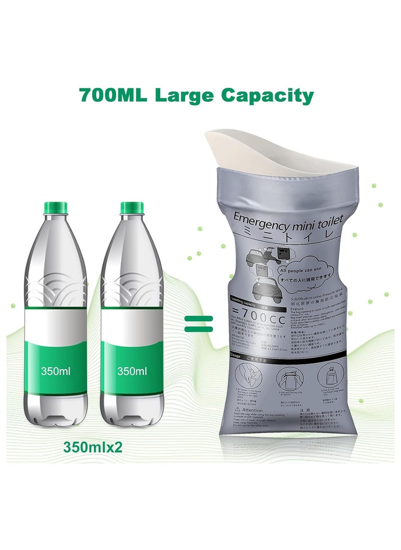 RATSAW - Disposable Urinal Bag Portable 700ML Urinal Bag for Camping Hiking for Men Women 10PCS - Image 1