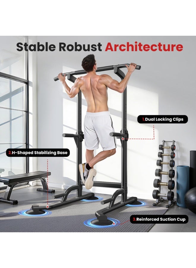 كيل › العنوان: جهاز تمارين عقلة ثقيل التحمل – ارتفاع قابل للتعديل 175–215 سم، هيكل فولاذي سميك مع قاعدة مثلثة مطورة - Image 5