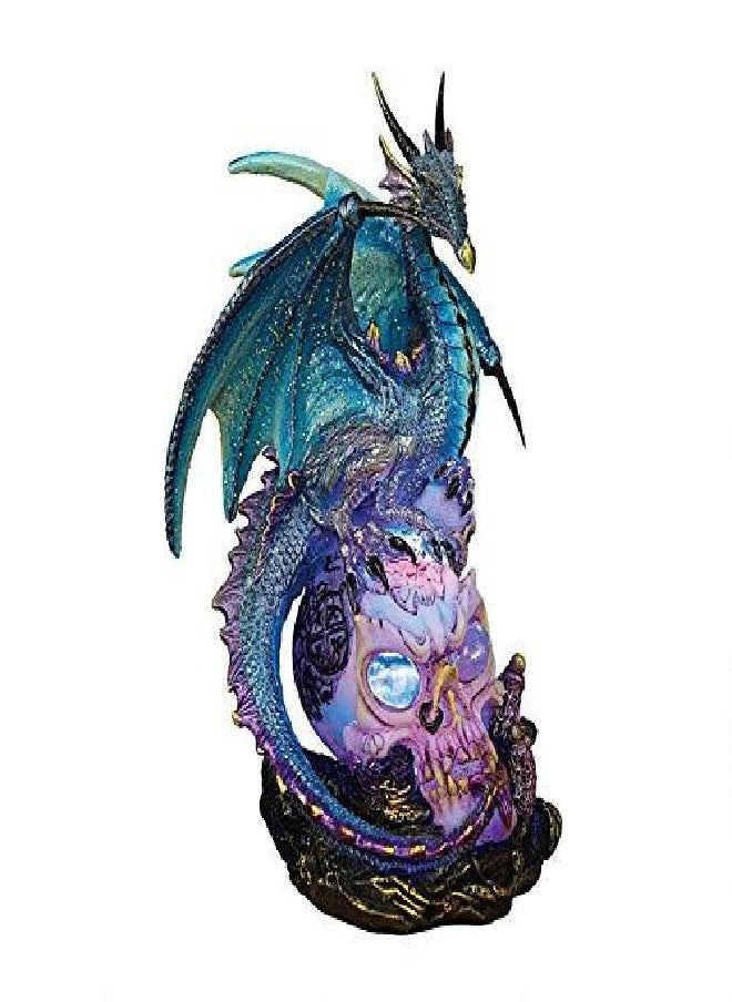 Design Toscano Design Toscano QS91653 Dragon Assassin on Skull Gothic Decor Statue Figurine, 7 Inch, Full Color 