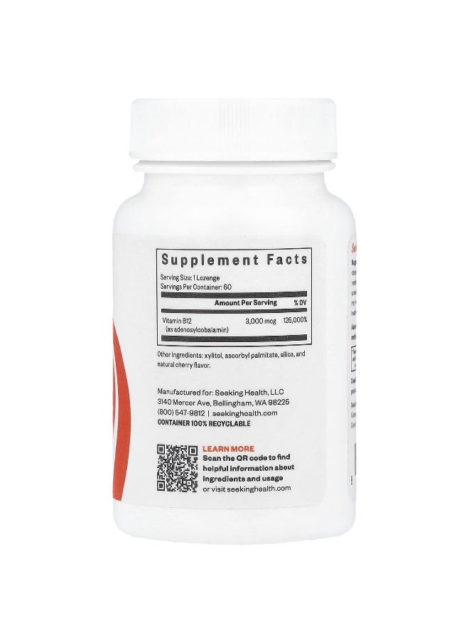 Seeking Health Seeking Health, Adeno B12, 3,000 mcg, 60 Lozenge  - Image 2