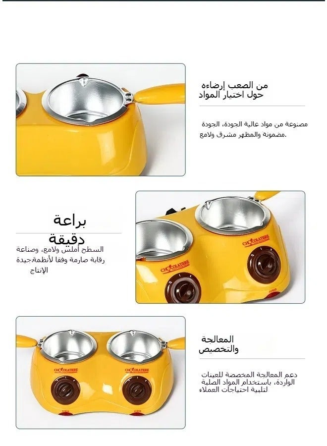 general Household double pot electric hot pot chocolate melting pot DIY handmade soap chocolate melting pot machine with DIY full set of tools - Image 3