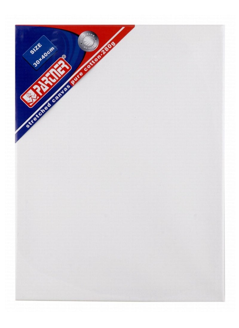 PARTNER Stretched Canvas Board 30x40cm A3 Size 280gsm Thickness  - Image 1