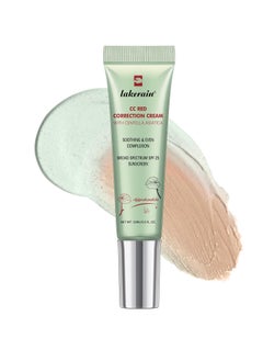 lakerain CC Red Correction Cream With Centella - Color Correcting Formula for Blemishes, Red Skin, & Acne Marks - Lightweight, Non-Greasy - Hydration Skin and SPF Protection (Green)  - Image 1