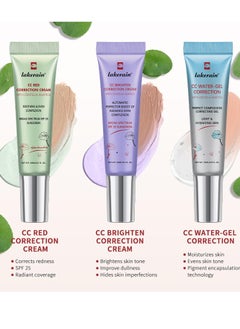 lakerain CC Red Correction Cream With Centella - Color Correcting Formula for Blemishes, Red Skin, & Acne Marks - Lightweight, Non-Greasy - Hydration Skin and SPF Protection (Green)  - Image 2