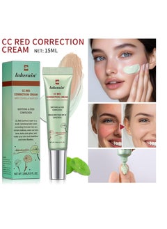 lakerain CC Red Correction Cream With Centella - Color Correcting Formula for Blemishes, Red Skin, & Acne Marks - Lightweight, Non-Greasy - Hydration Skin and SPF Protection (Green)  - Image 4