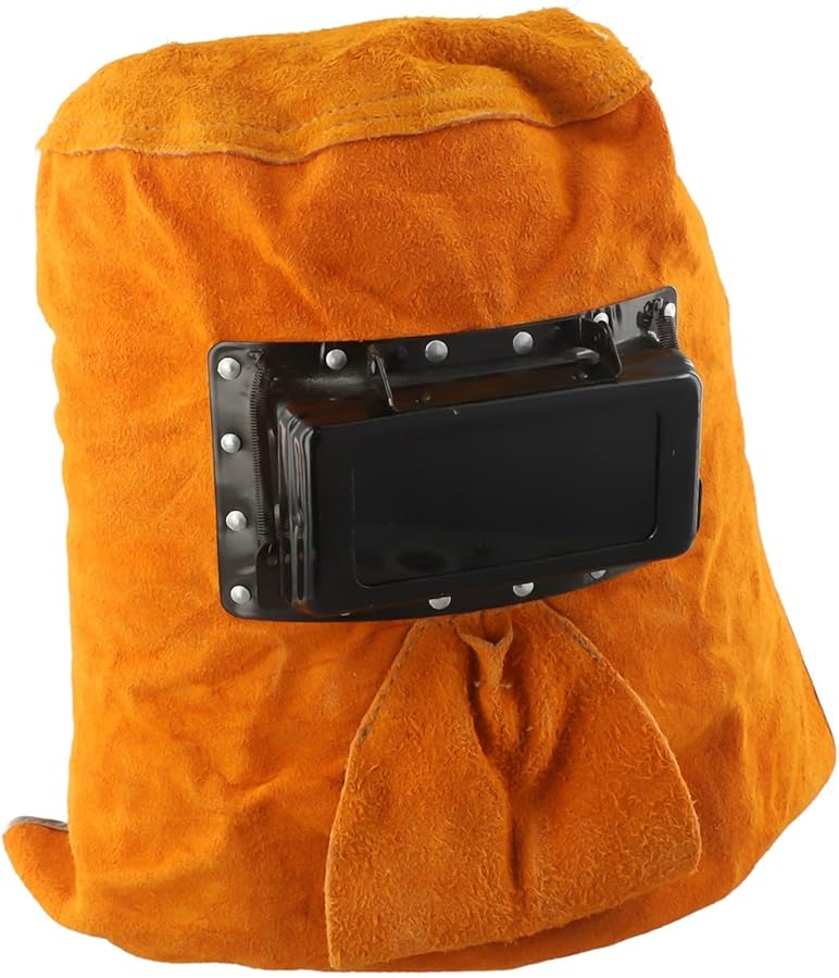 خوذة لحام جلدية مقاس B مع عدسة فلتر تعتيم تلقائي تعمل بالطاقة الشمسية - Image 3