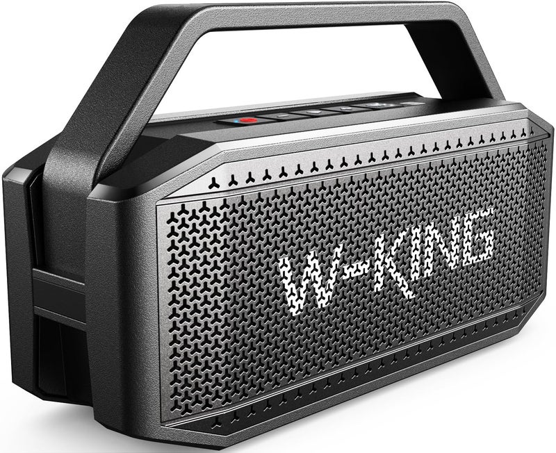 W-KING Portable Loud Bluetooth Speaker, 100W Max Waterproof Outdoor Speakers Bluetooth Wireless, IPX6 Party Big Large Speaker Boombox 2 Subwoofer-60W Exlarge Deep Bass Radiator/2 Pairing/40H/TF/AUX/EQ - Image 4