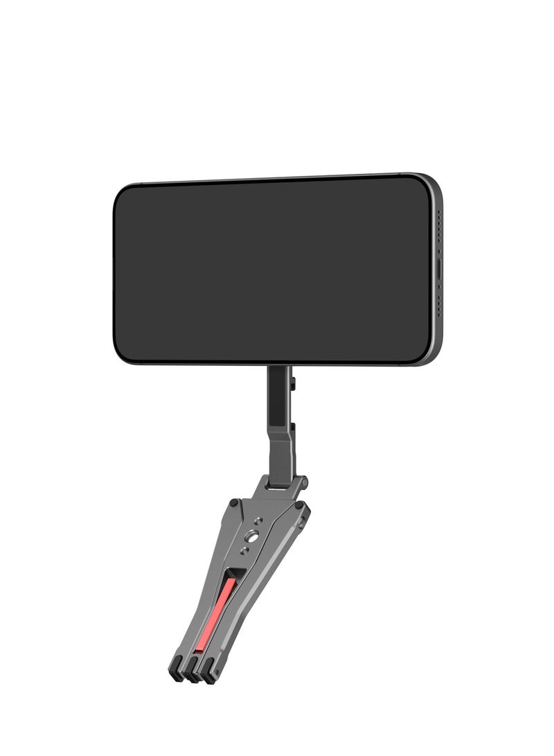 Foldable Magsafe Tripod Mount,Magnetic Pocket Phone Tripod,Foldable Tripod Mount,Smartphone Holder Desk Stand,Handle Stick with Arca-Swiss,Cold Shoe Mount for iPhone 16/15/14/13/12,Video,Vlog,Travel - Image 5