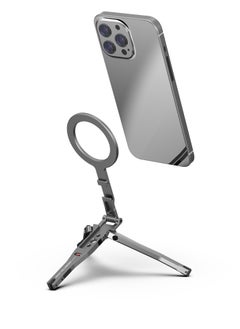 Generic Foldable Magsafe Tripod Mount,Magnetic Pocket Phone Tripod,Foldable Tripod Mount,Smartphone Holder Desk Stand,Handle Stick with Arca-Swiss,Cold Shoe Mount for iPhone 16/15/14/13/12,Video,Vlog,Travel  - Image 1