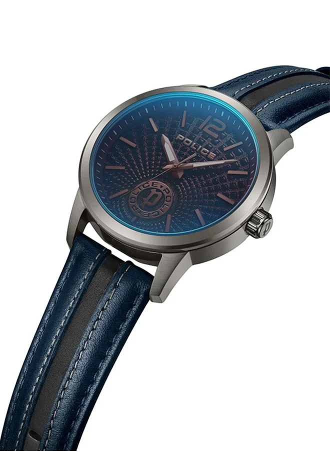 POLICE Men Analog Round Shape Leather Wrist Watch PEWJA0021601 - 44 Mm