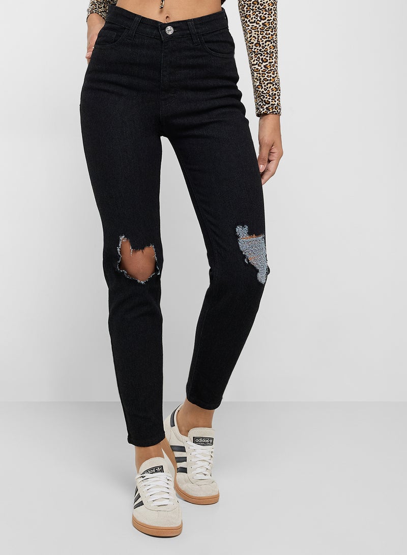 Ginger Distressed High Rise Skinny Jeans  - Image 2