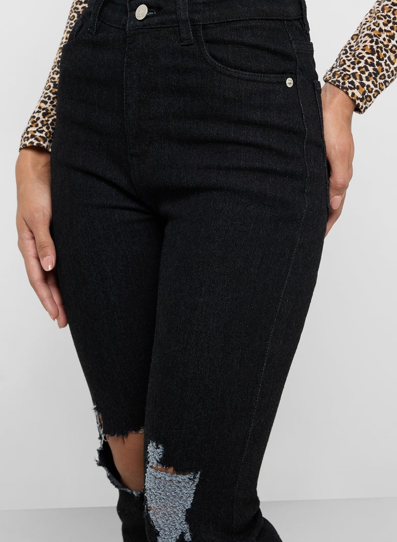 Ginger Distressed High Rise Skinny Jeans  - Image 4