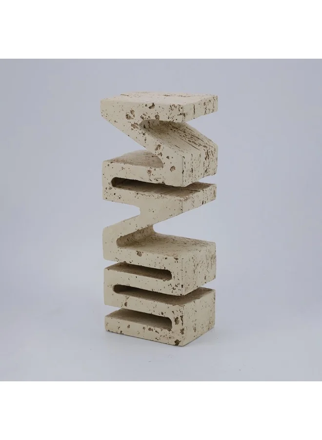 دانوب هوم تمثال دانوب هوم فينيس من البولي ريزين - (13X9X34 سم) ديكور منزلي بيج لافت للنظر بلمسة فريدة وتشطيب أنيق مجموعة ديكور الغرفة إكسسوارات منزلية مزخرفة