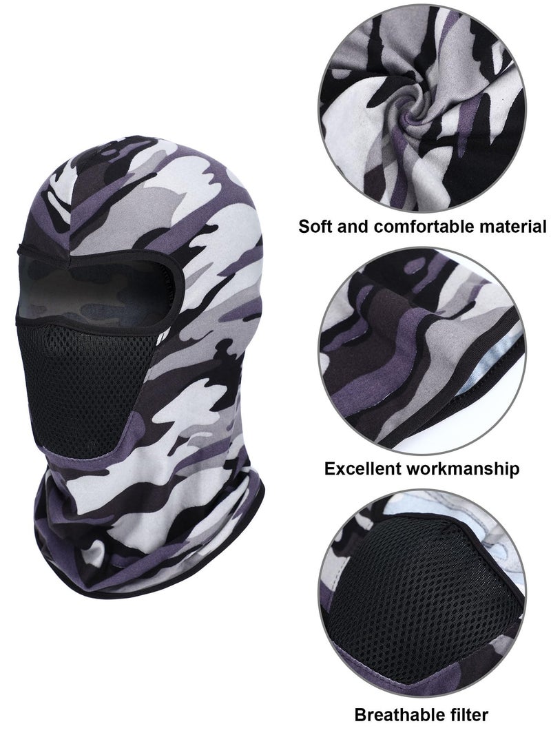 Sumind 6 Pieces Summer Balaclava Face Mask Breathable Sun Dust Protection Mask Long Neck Cover for Outdoor Activities (Camouflage Colors, Medium) - Image 5