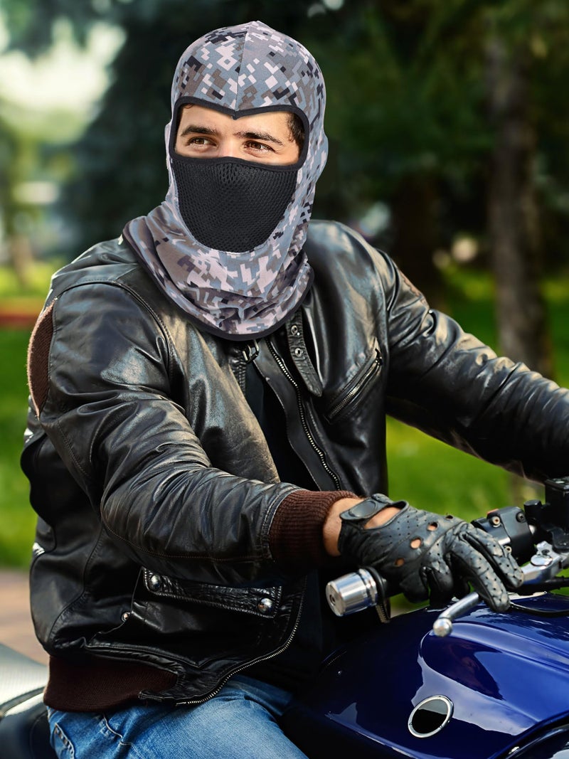 Sumind 6 Pieces Summer Balaclava Face Mask Breathable Sun Dust Protection Mask Long Neck Cover for Outdoor Activities (Camouflage Colors, Medium) - Image 3