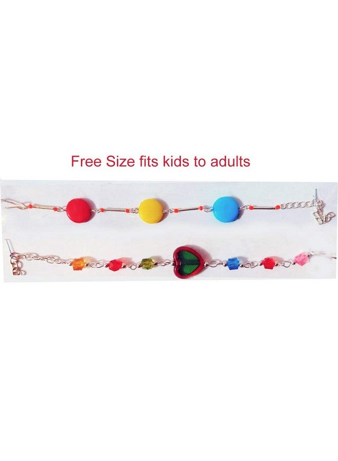 Ziggle kids girls finger rings and Bracelet for birthday gifts comes in pink heart shape box .Suitable for age 2-11 yrs (Multicolour) - Image 2