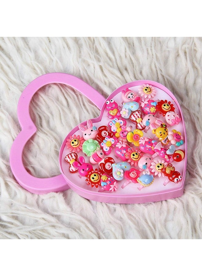 Ziggle kids girls finger rings and Bracelet for birthday gifts comes in pink heart shape box .Suitable for age 2-11 yrs (Multicolour) - Image 5