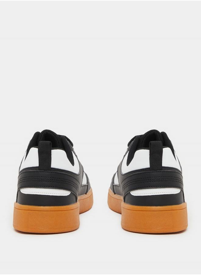 Styli Color Block Platform Sole Lace Up Sneakers  - Image 4