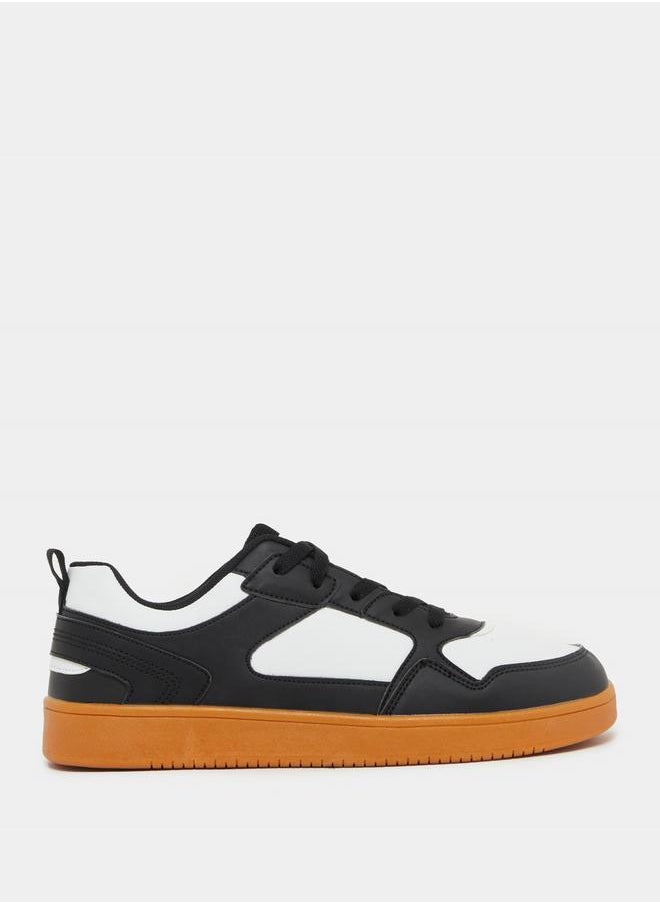 Styli Color Block Platform Sole Lace Up Sneakers  - Image 1