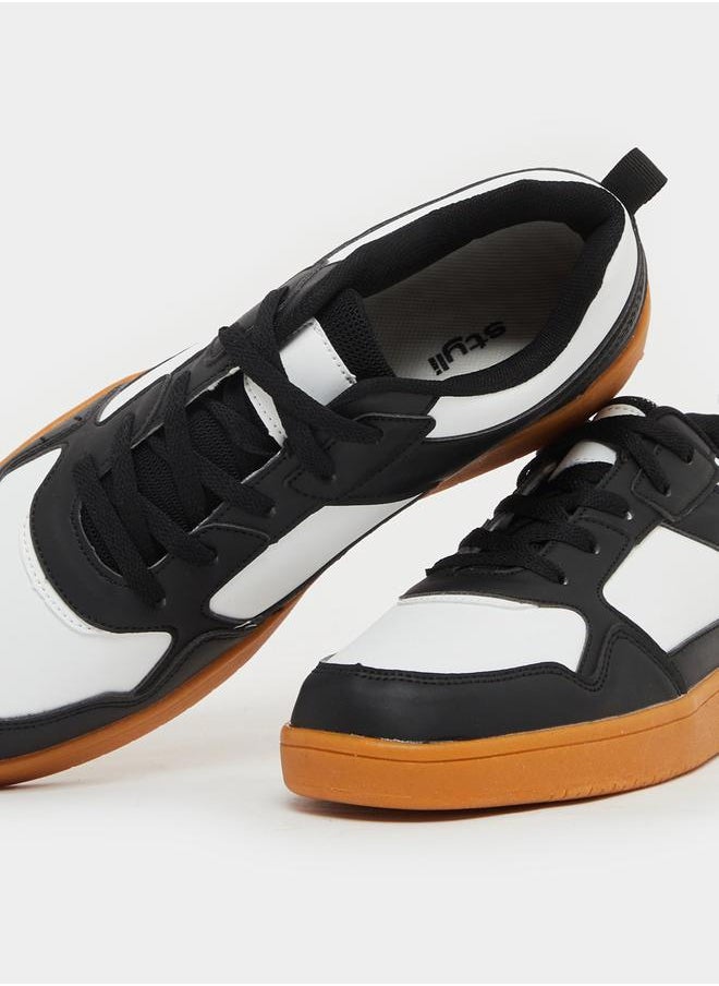 Styli Color Block Platform Sole Lace Up Sneakers  - Image 3