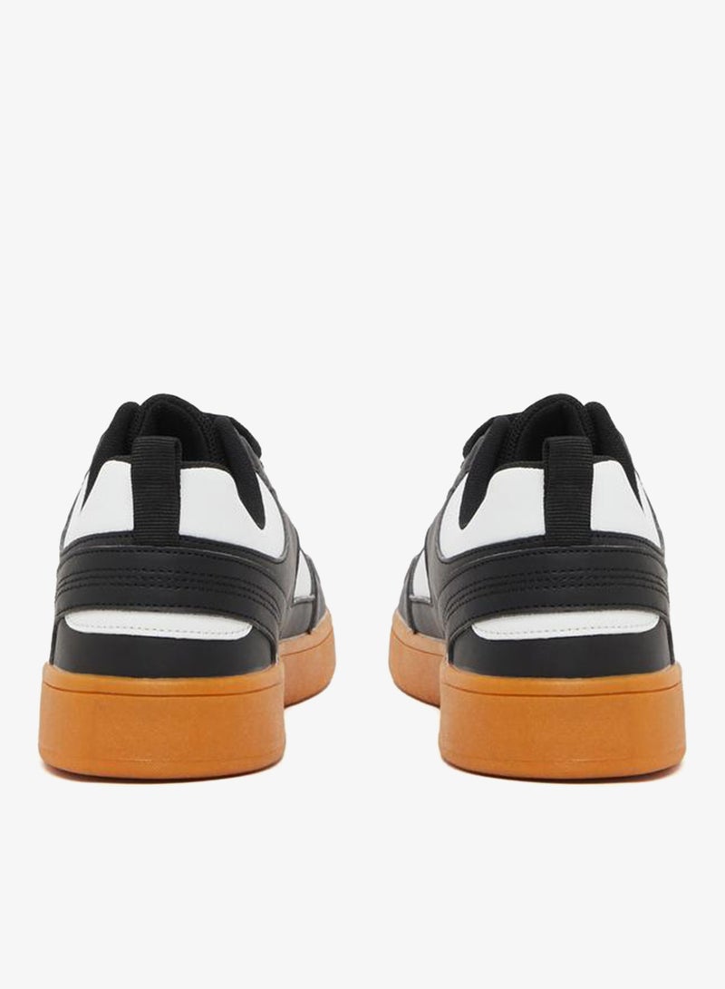 Styli Active Color Block Platform Sole Lace Up Sneakers - Image 4