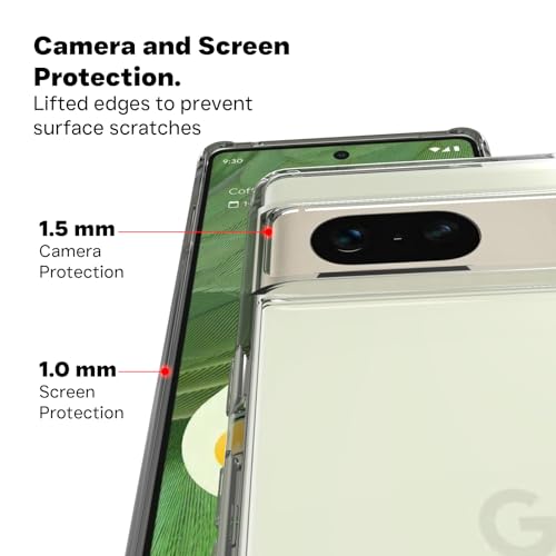 RIGGEAR Clear Hybrid Back Cover Case Compatible with Transparent Google Pixel 7 (Transparent PC with TPU Bumper) - Image 3