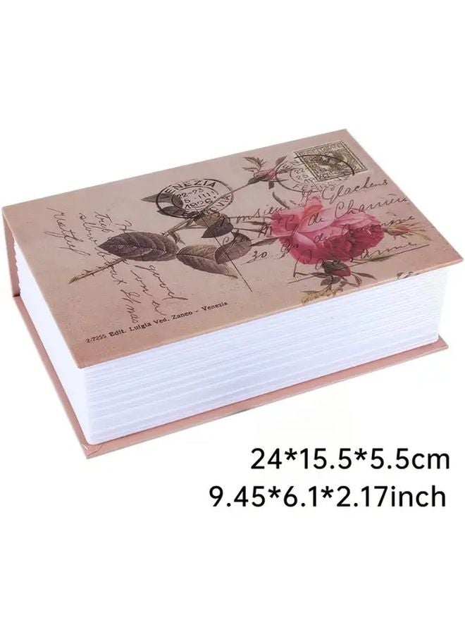 Rose L Vintage Book Safe with Password and Key Lock Heavy Duty Security Box - Image 1