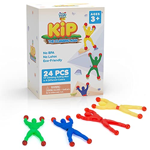 Pick A Toy 24Piece Climbing Man Sticky Toy Set Mini Toys Flexible and Stretchy Wall Tumbler Crawlers for Boys and Girls Assorted Colors Perfect Birthday Party Favors Easter Basket Stuffer - Image 1