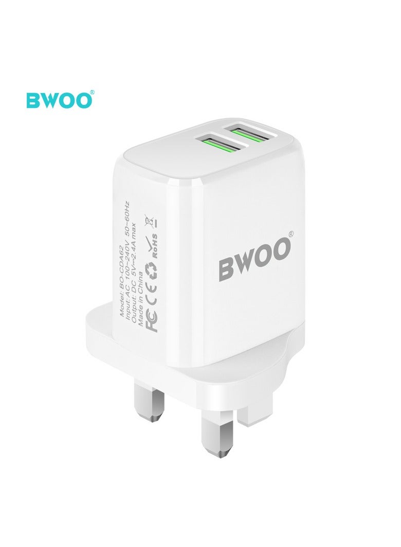 BWOO Dual Port Charging Kit With Usb-A To Micro Usb Data Cable - Image 2