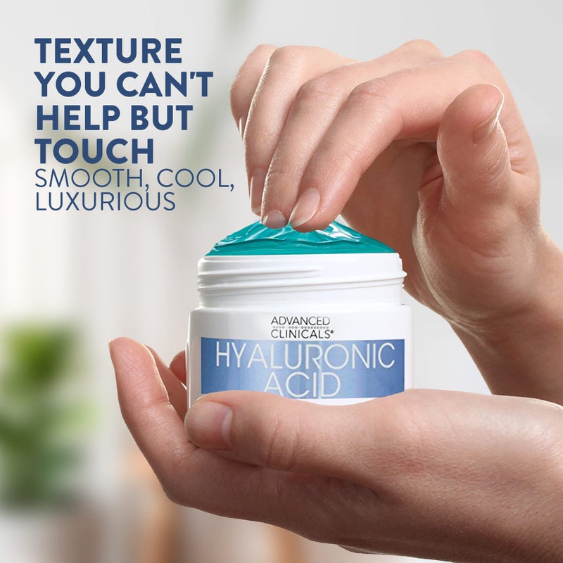 Advanced Clinicals Hyaluronic Acid Gel Facial Mask Skin Care Treatment, Brightening, Hydrating Anti Aging Face Mask & Moisturizer Helps Transform Dry Skin W/Collagen, Chamomile, & Aloe Vera, 5 Fl Oz - Image 5