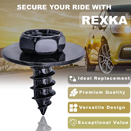 Rexka براغي غطاء خط الفيندر من ريكسا 30 قطعة متوافقة مع 90159-60496 تويوتا لكزس - Image 4