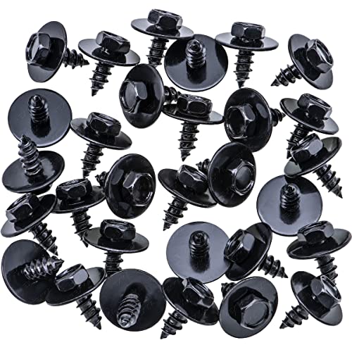 Rexka براغي غطاء خط الفيندر من ريكسا 30 قطعة متوافقة مع 90159-60496 تويوتا لكزس - Image 2