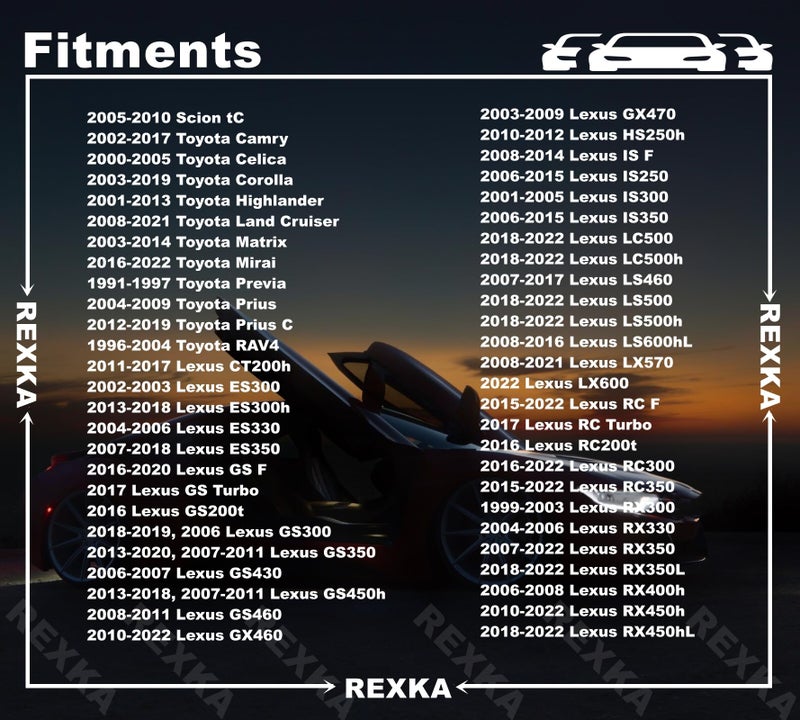 Rexka براغي غطاء خط الفيندر من ريكسا 30 قطعة متوافقة مع 90159-60496 تويوتا لكزس - Image 3