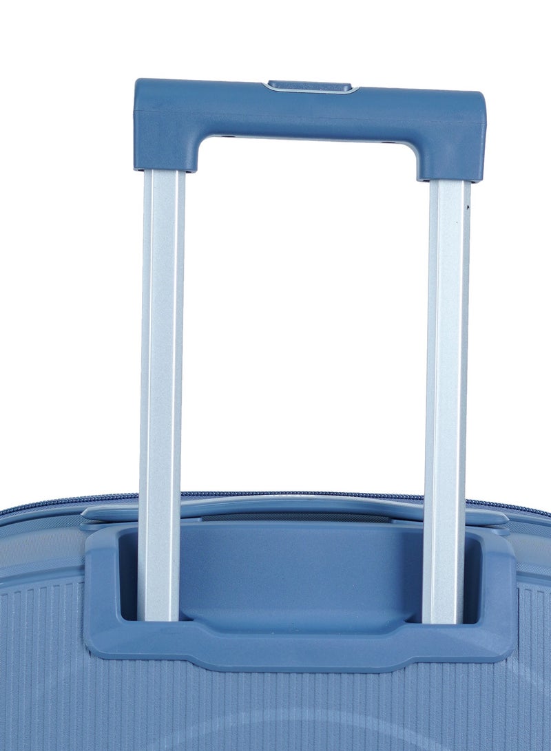 MNUK PREMIO 20inch Luggage| Polypropylene (PP) Hardside Luggage Trolley|Double 360° 4 Wheeler| Cabin-20 Inch|Blue - Image 3